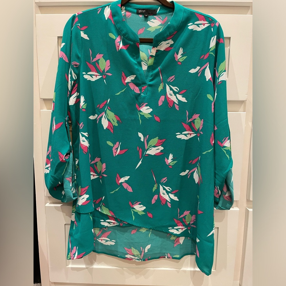Gibson split neck hi-low tunic